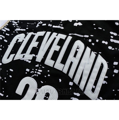Camiseta Luces De La Ciudad Cleveland Cavaliers LeBron James #23 Negro